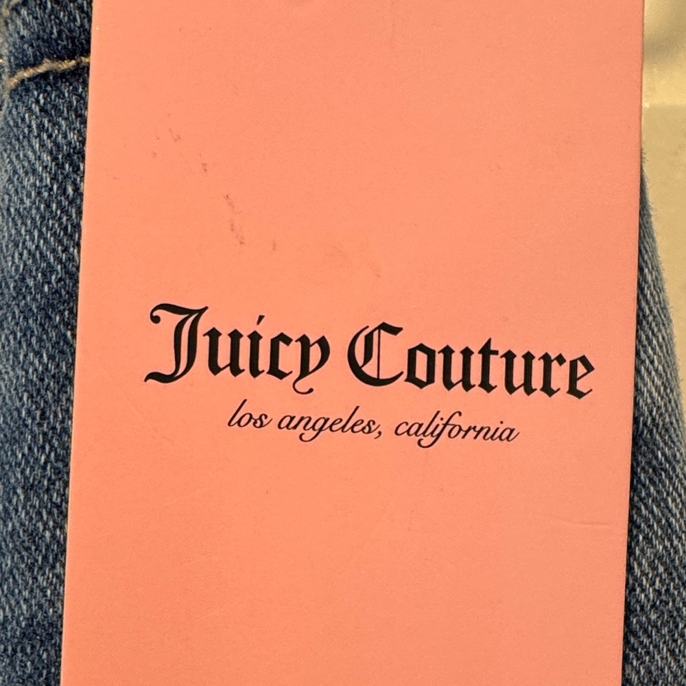 Juicy Couture 2 of Hearts Ankle Straight Leg Medium Wash Jeans 0/24 NWT - Picture 9 of 12